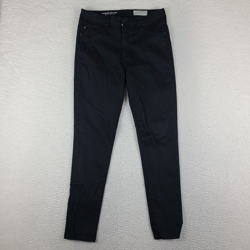 AG Adriano Goldsdchmied Jeans 29x28 Black The High Rise Abbey Ankle Super Skinny